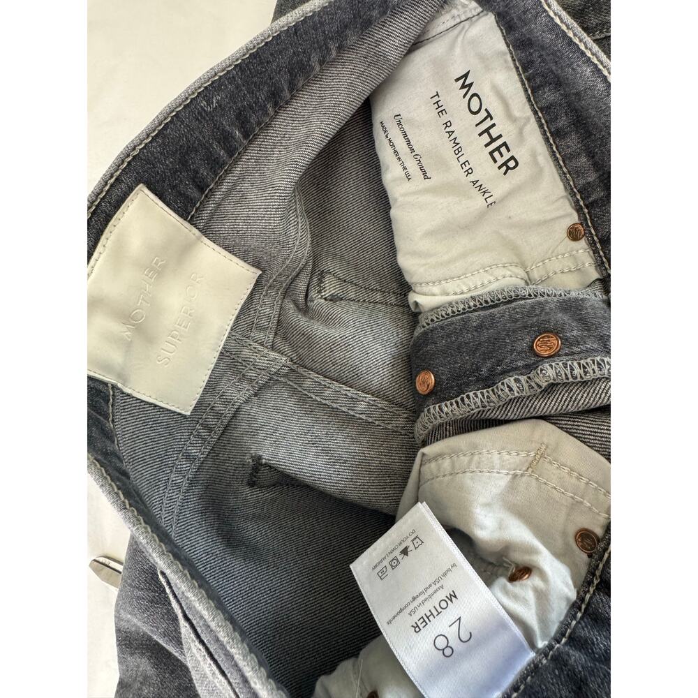 MOTHER The Rambler Ankle Jeans 28 Uncommon Ground Gray Straight Leg - Picture 11 of 16